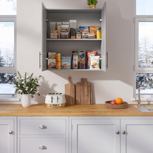 White 30" Wall Cabinet with Adjustable Shelf and Doors P848