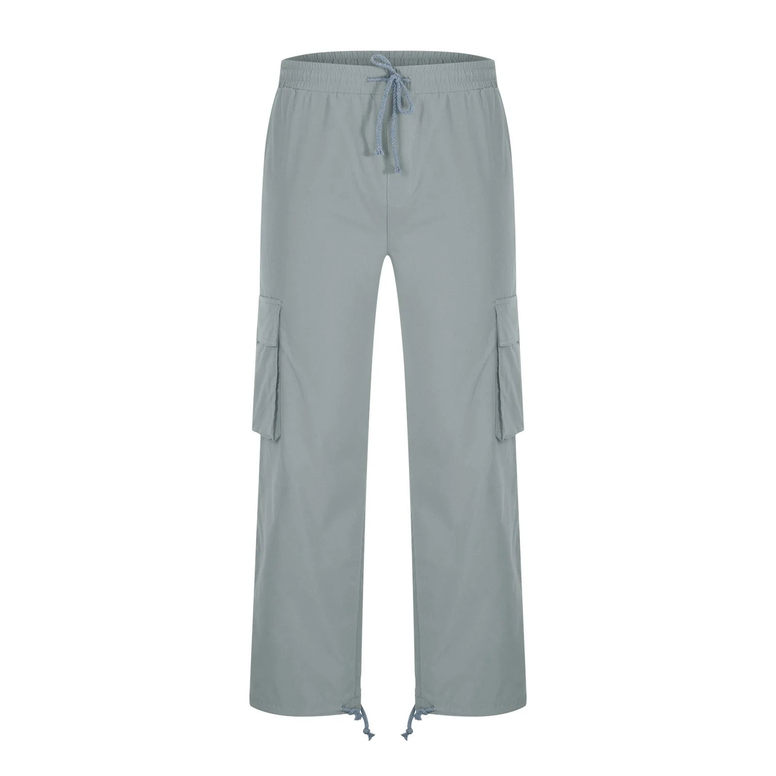 Mens Cargo Sweat Pants Relaxed Fit Baggy Joggers with Zipper Pockets R2667
