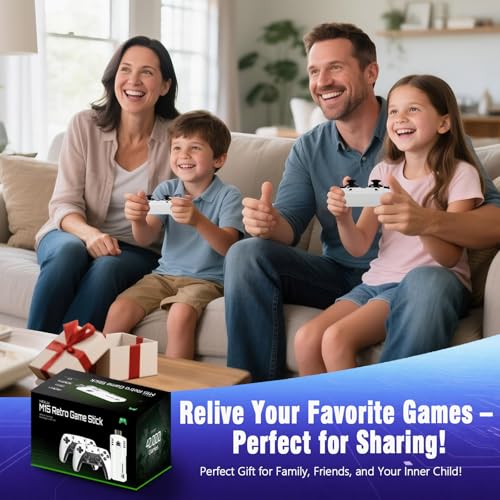Retro Gaming Console with 40000+ Games, Dual 2.4G Controllers (64G) C4898
