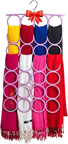 Black Scarf Hanger with 28 Rings P20742