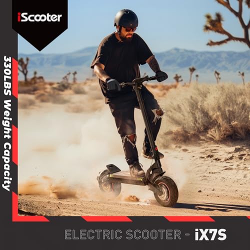 Electric Scooter with 28/38 MPH Top Speed, 40/50 Miles Range, 10/11" Offroad Pneumatic Tire, Dual Suspensions, Foldable E272730