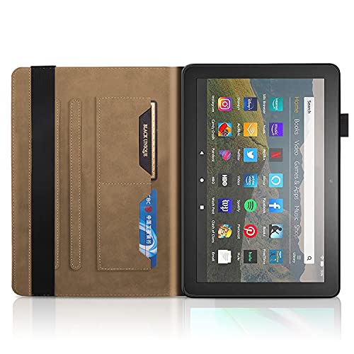 Green Flower Folding Stand PU Leather Cover for Kindle Fire HD 8 I473