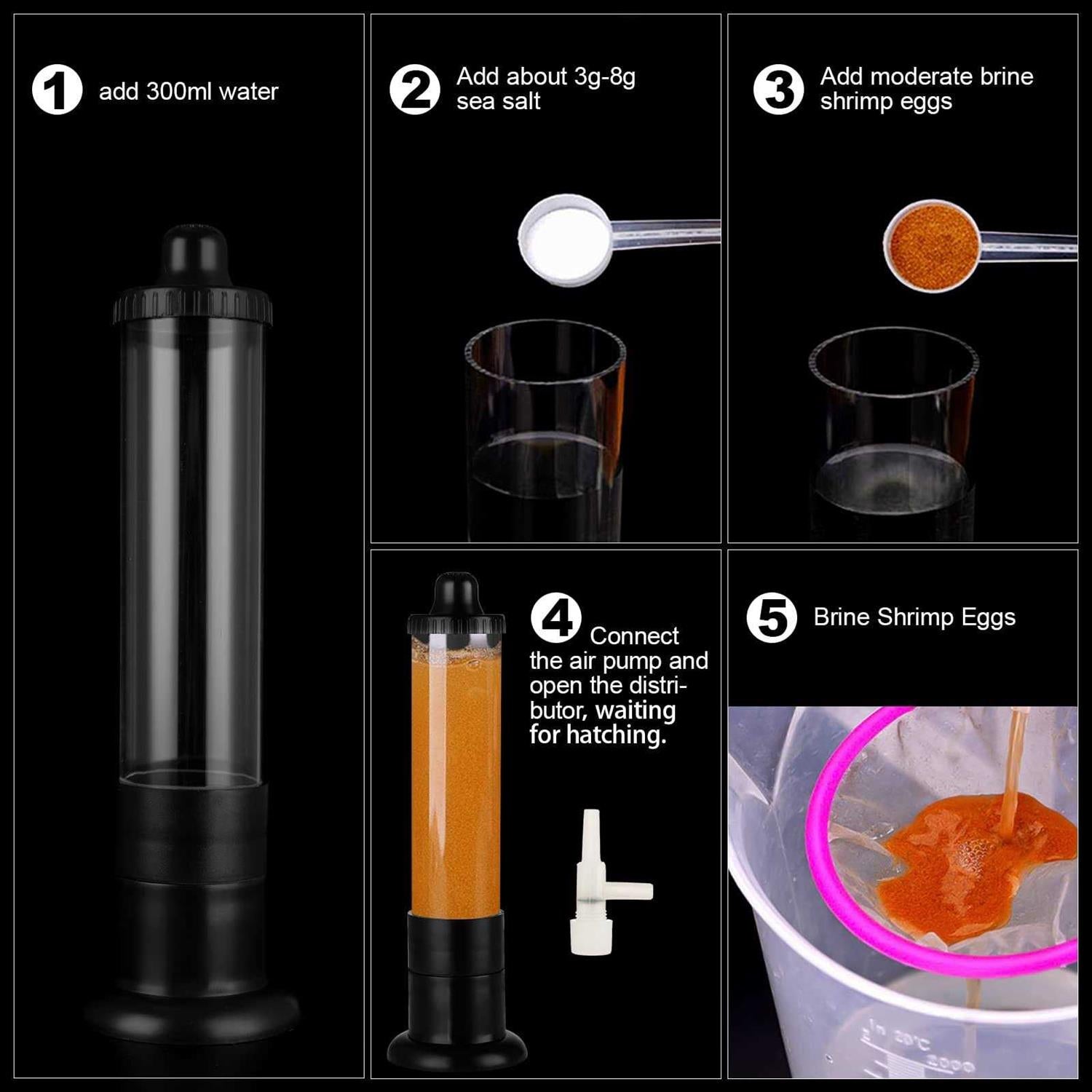 Brine Shrimp Eggs Incubator Hatchery Kit U4621