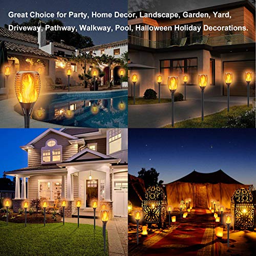 8 Pack Solar Torch Lights with Flickering Flame I794