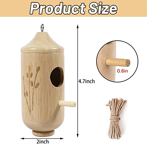 Wooden Hummingbird House for Outside Hanging 4.7 Inch I22256