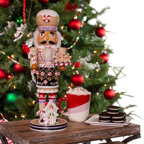 16-Inch Wooden Gingerbread Christmas Nutcracker I9512