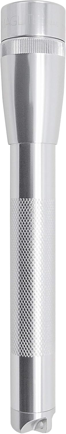 Silver Mini LED 2-Cell AA Flashlight with Holster H6714
