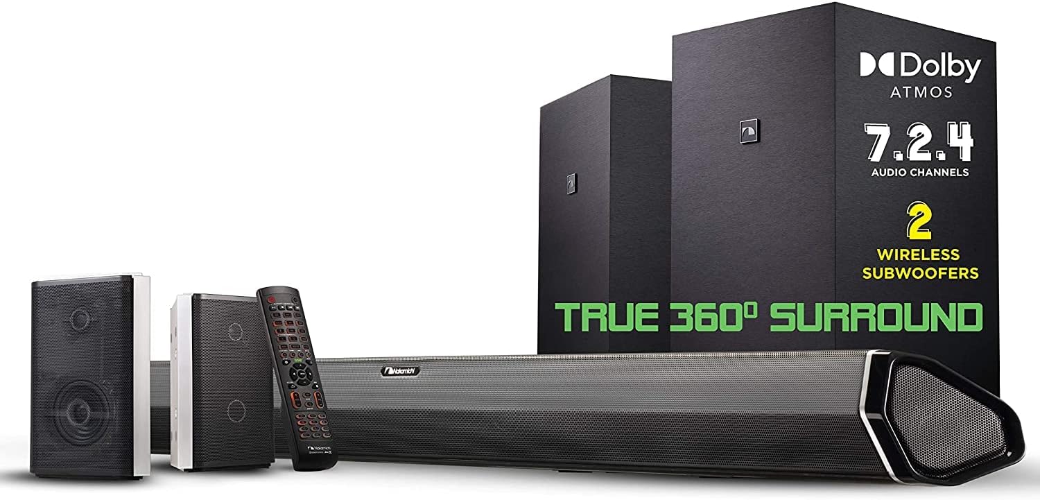 7.1.4 Channel 600W Soundbar with 8" Wireless Subwoofer and 2 Rear Surround Speakers M27609