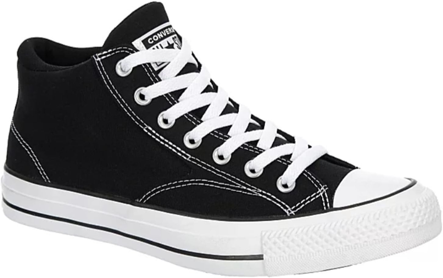 Black White Mid High Canvas Sneaker P477