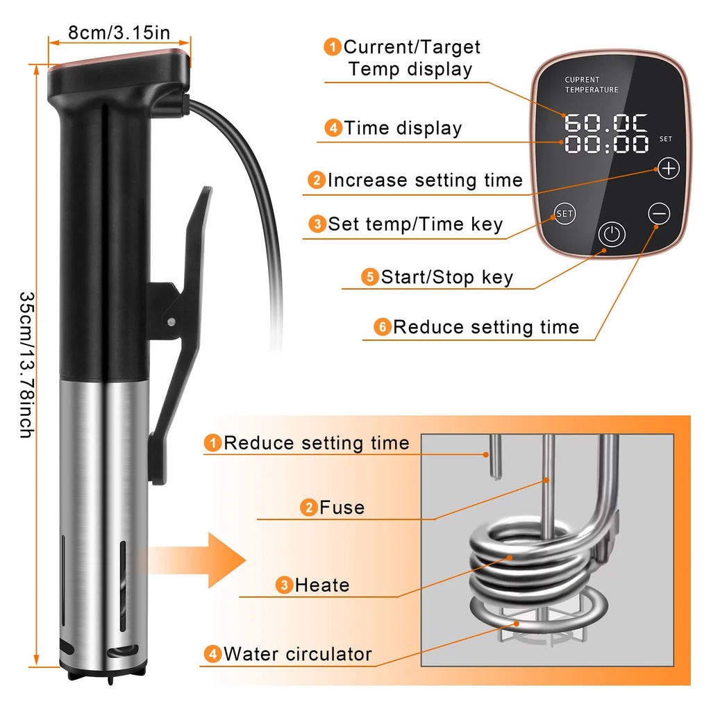 1100 Watts Immersion Circulator Precision Cooker W982