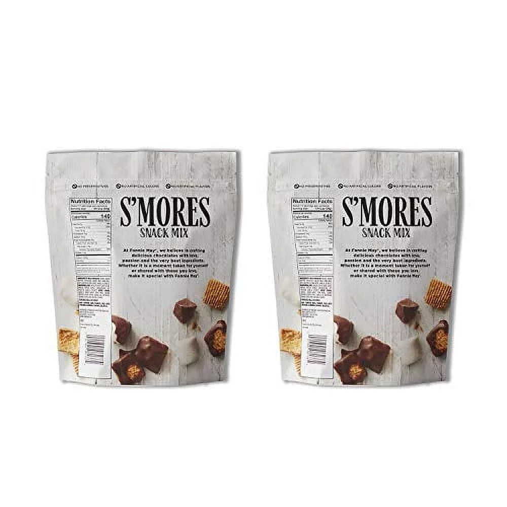 18oz Bag 2 Pack Milk Chocolate Covered Mini Marshmallows and Graham Cereal Snack Mix B22602