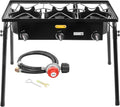 Triple Burner Outdoor Propane Stove Cooker with Regulator P77311