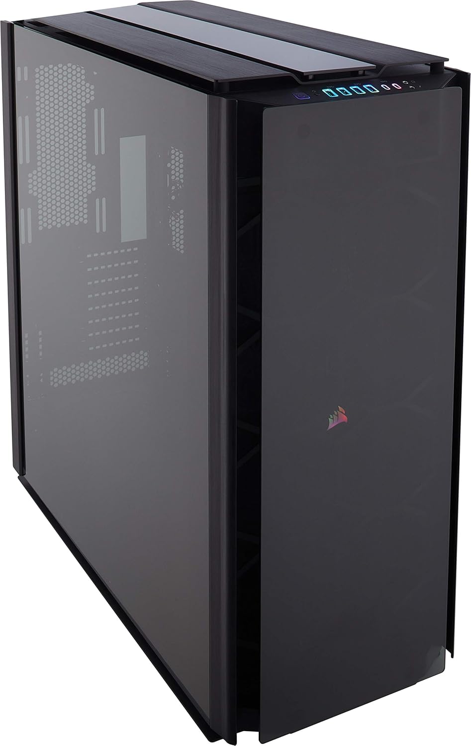 Mid-Tower Case with 3 RGB Fans, Smoked Tempered Glass, Aluminum Trim H31668