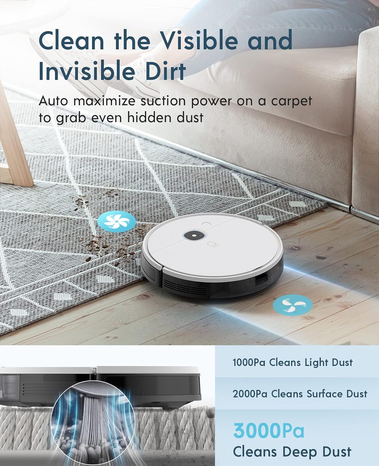Robot Vacuum with 3000Pa Suction G825