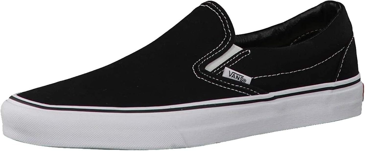 Classic Slip-On Sneakers (Black, 10 Women/8.5 Men) F145412