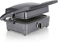 2-in-1 Non-Stick Grill and Sandwich Maker, Midnight Grey H48994