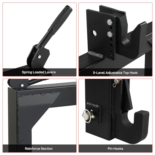 Black 27.5" Quick Hitch for Category 1 & 2 Tractors T2113