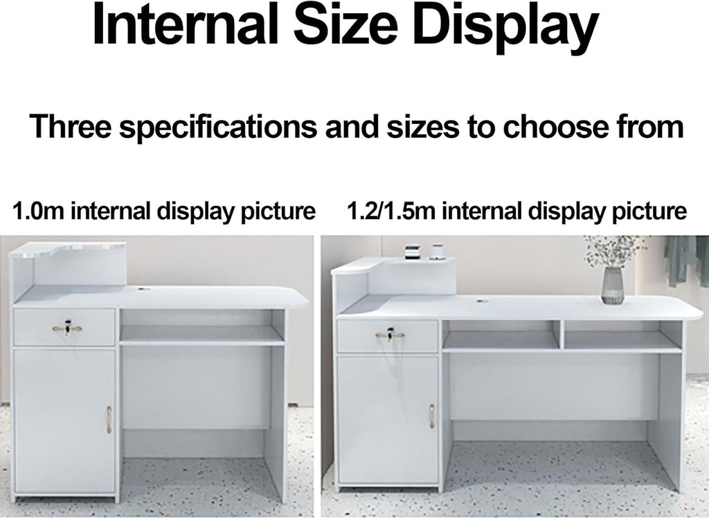 Reception Counter Desk with Lockable Drawers B847057
