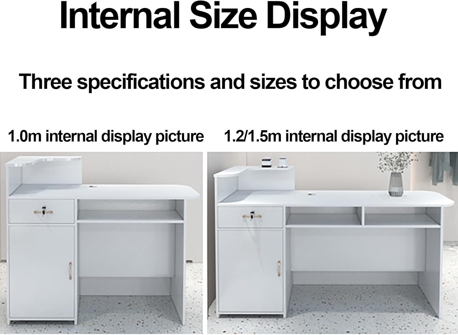 Reception Counter Desk with Lockable Drawers B847057