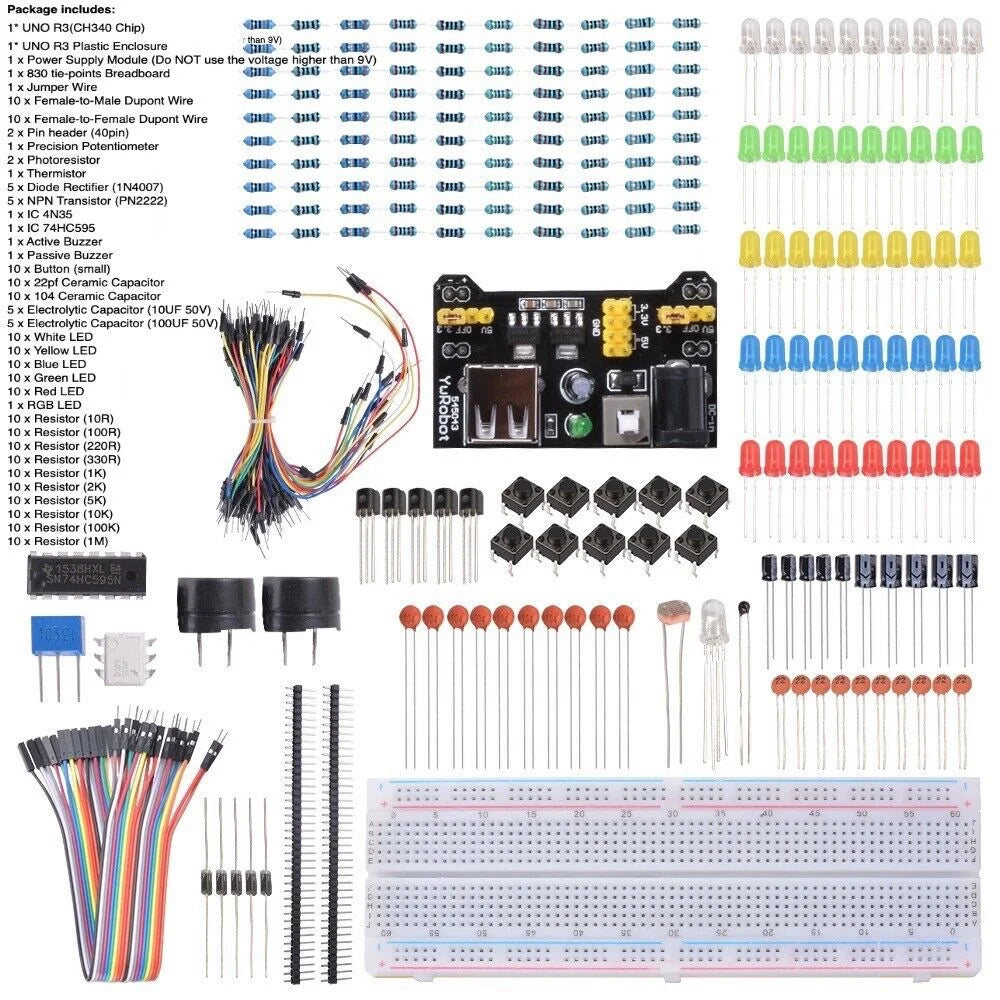 Electronic Components Kit with Potentiometer Resistor P4907