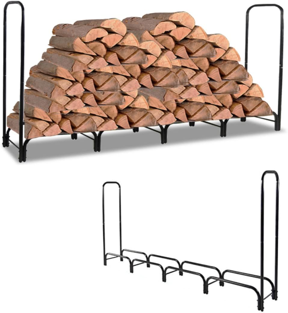 Black 8ft Firewood Rack W792
