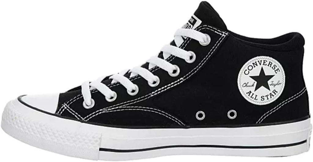Black White Mid High Canvas Sneaker P477