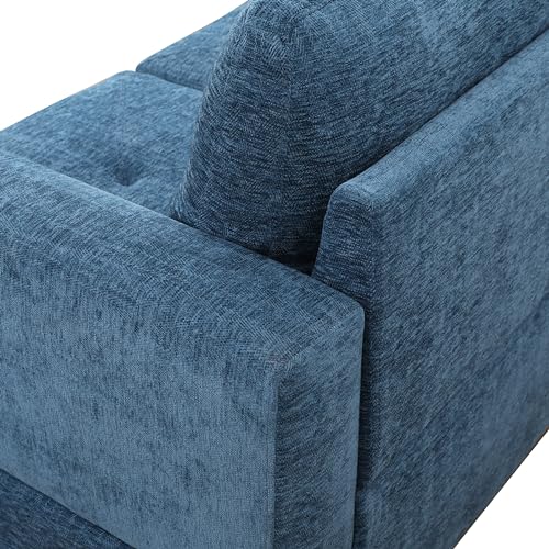 Red 3-Piece 4 Seat L Shaped Fabric Couch with Storage Ottoman P981538