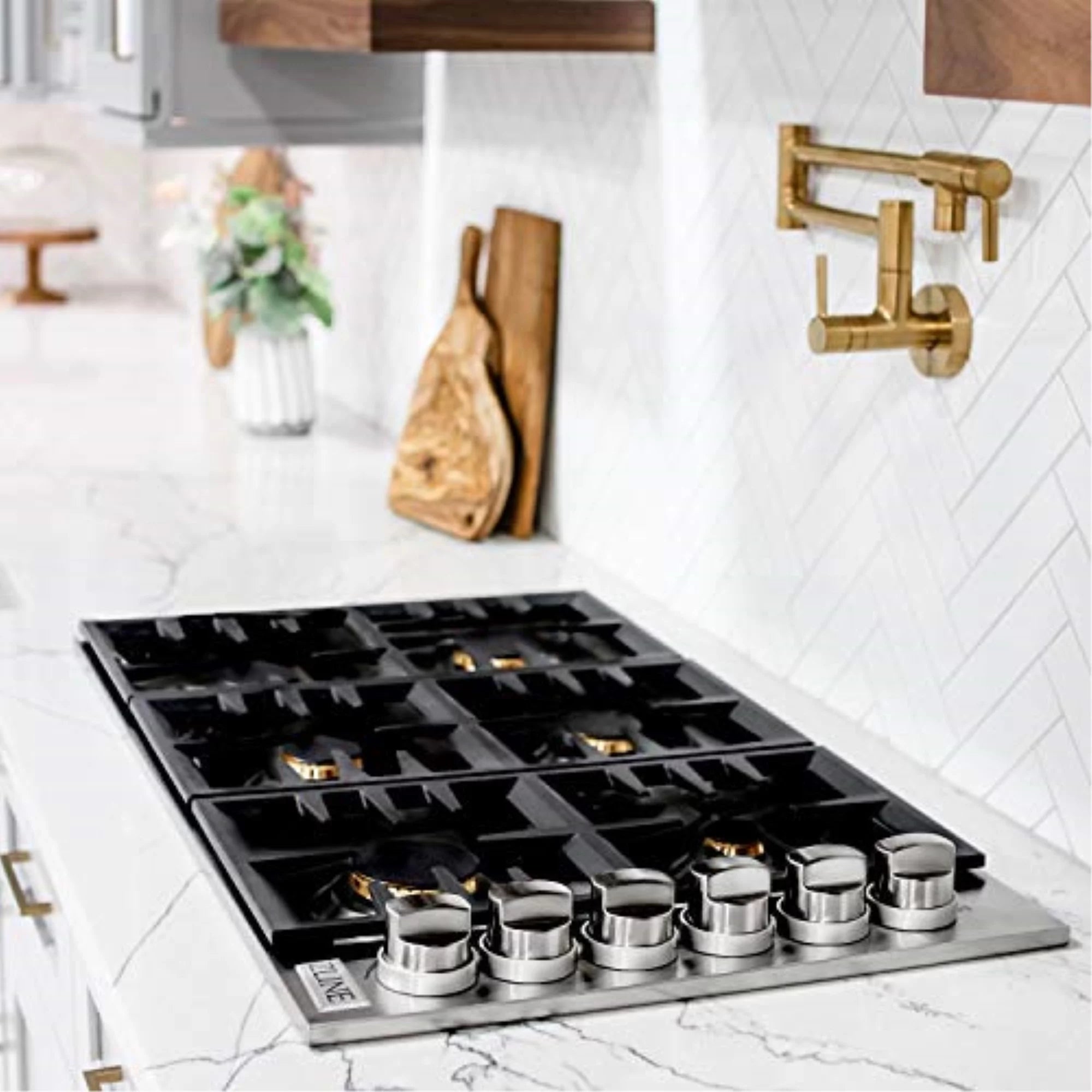 36 in. 6 Gas Burners Black Porcelain Dropin Cooktop Y25249