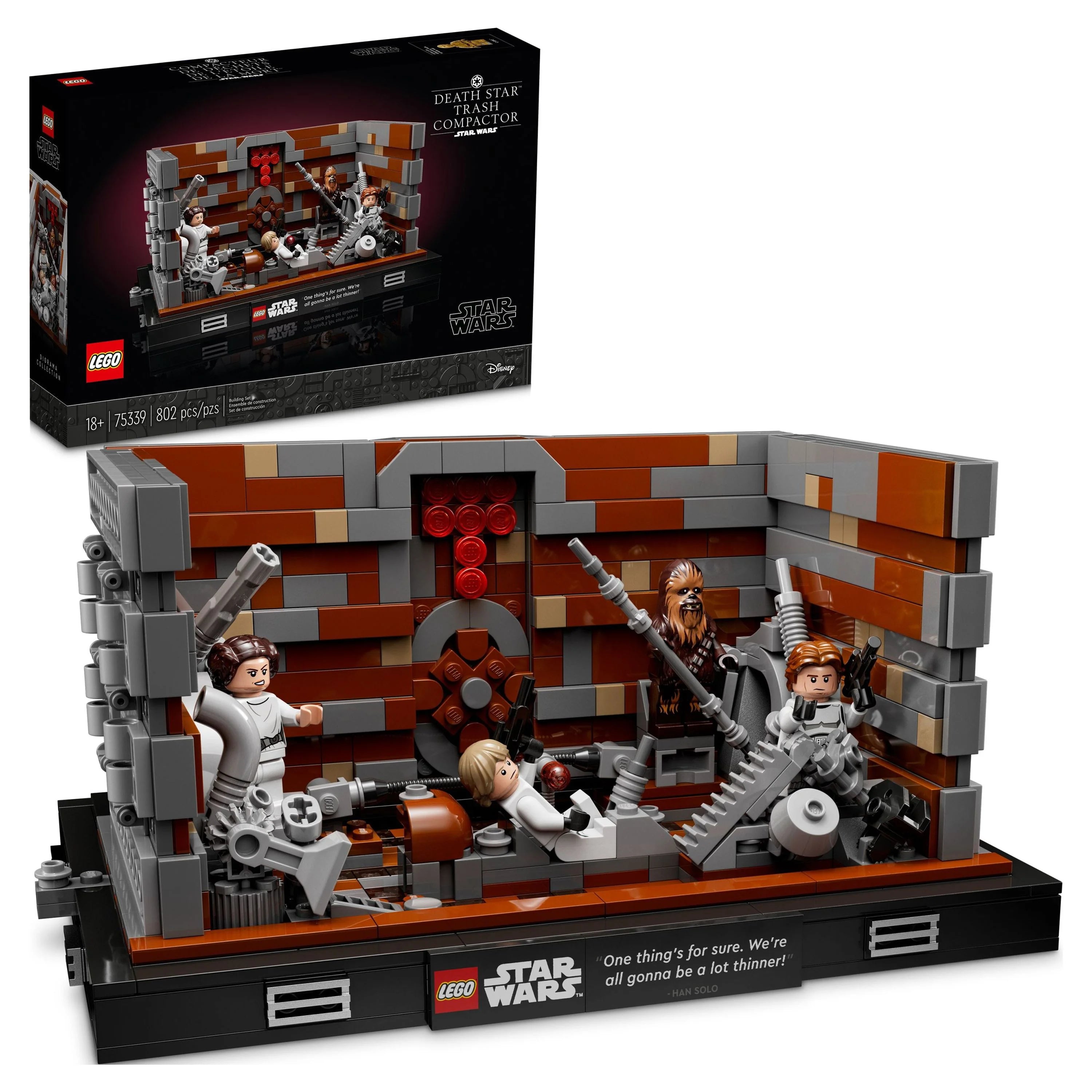 LEGO Star Wars Death Star Trash Compactor Diorama 75339 Building Set with 6 Figures Y917