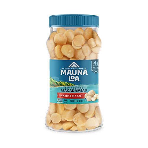 Hawaiian Roasted Macadamia Nuts, Hawaiian Sea Salt Flavor, 6 Oz Jar O834