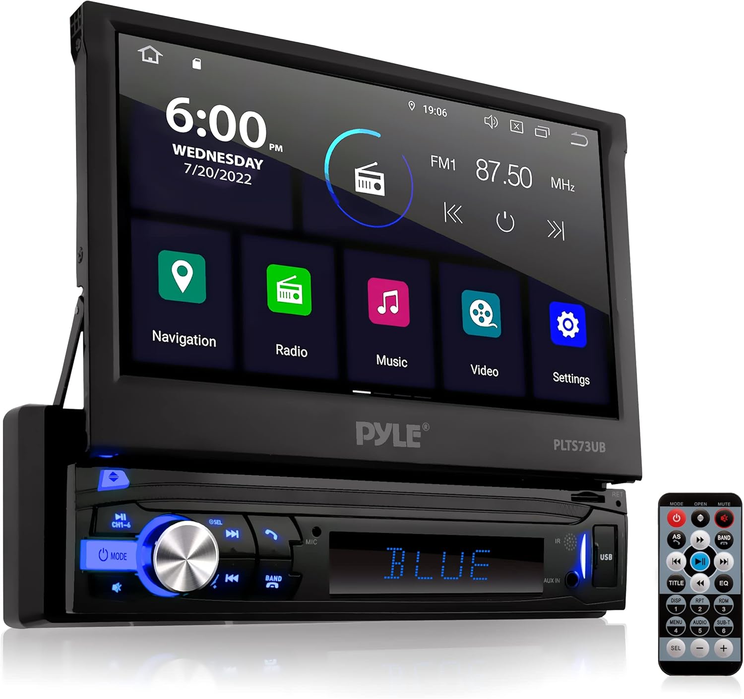 Single DIN 7" Touchscreen Multimedia Car Stereo Video Receiver S45454