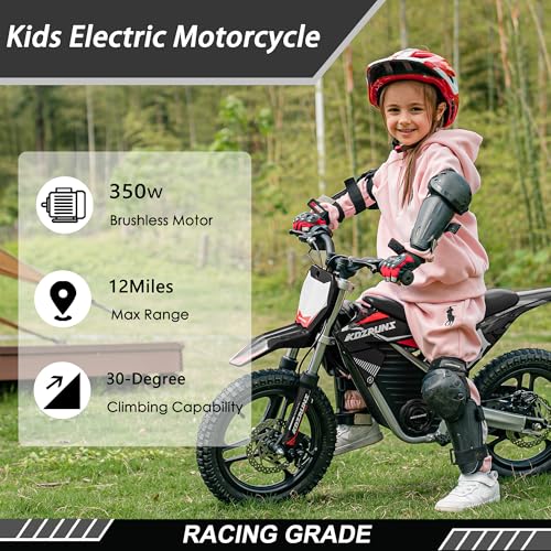 Blue 36V Electric Dirt Bike with 14'' Off-Road Knobby Tires H140418