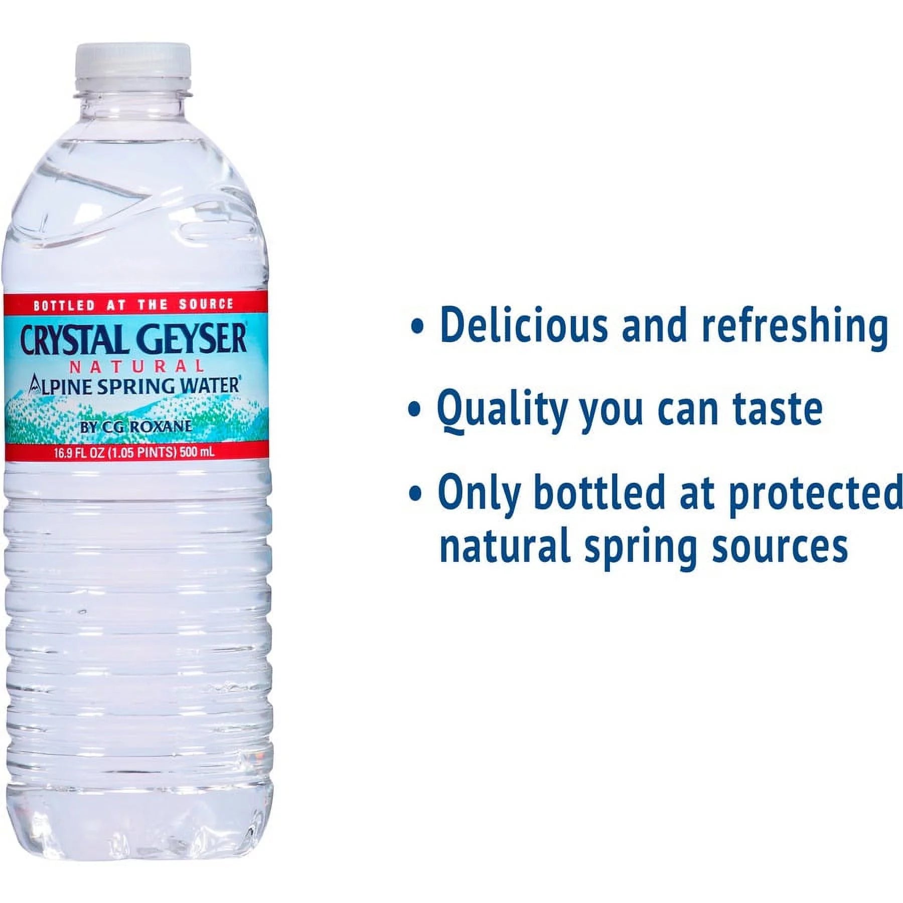 Natural Alpine Spring Water, 16.9 Oz Bottle, 24/Case Q8379