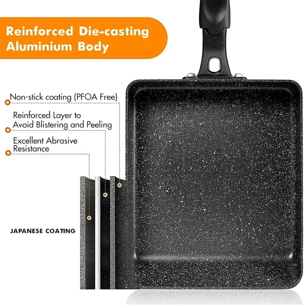 Nonstick Square Tamagoyaki Pan with Lid Y8313