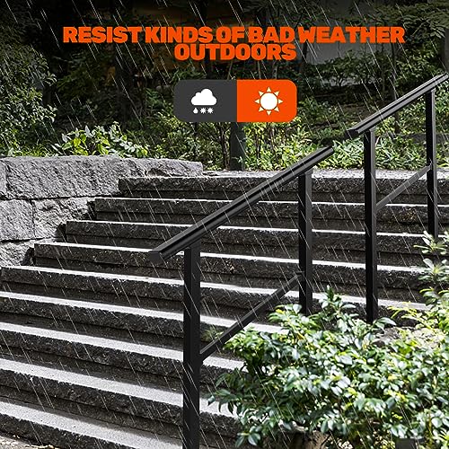 Metal Handrail for Outdoor Steps 36" (2-3 Steps) B853