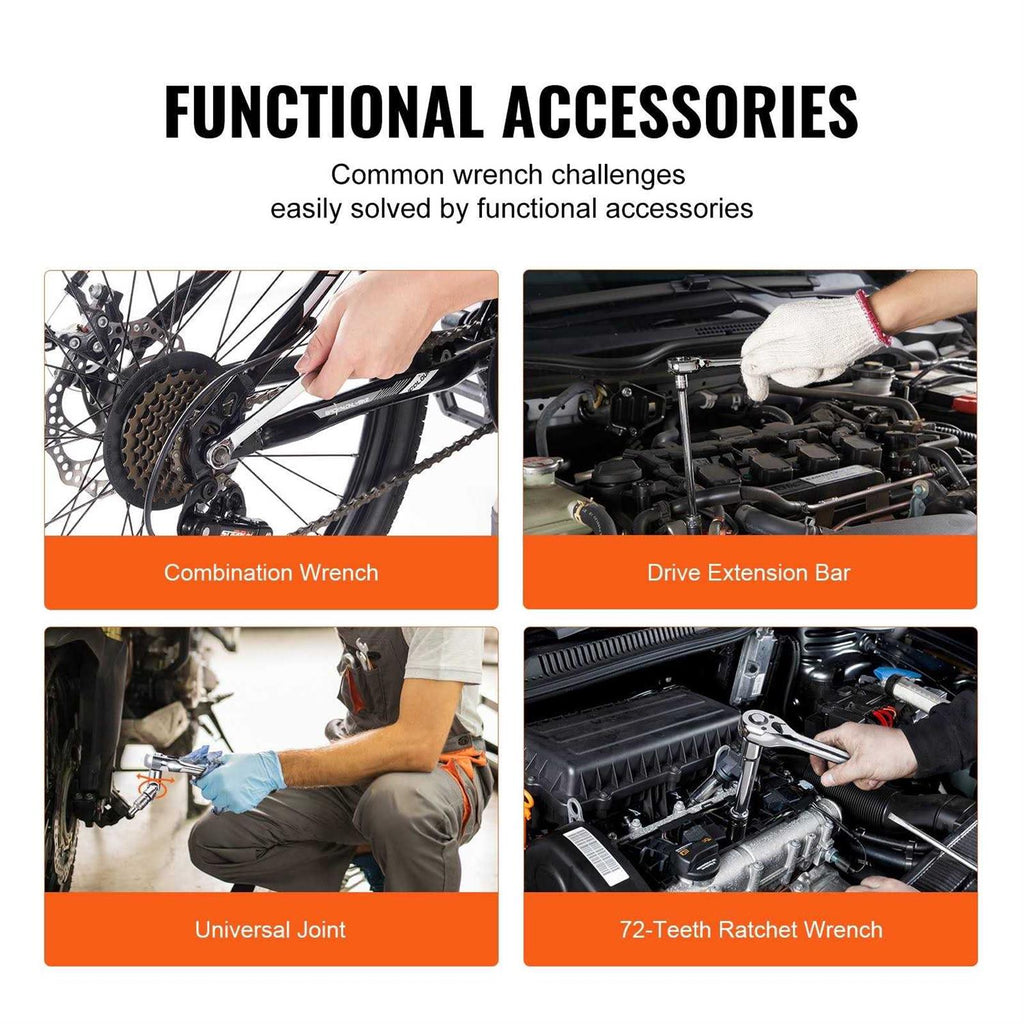 450 Pcs SAE and Metric Mechanics Tool Set K497