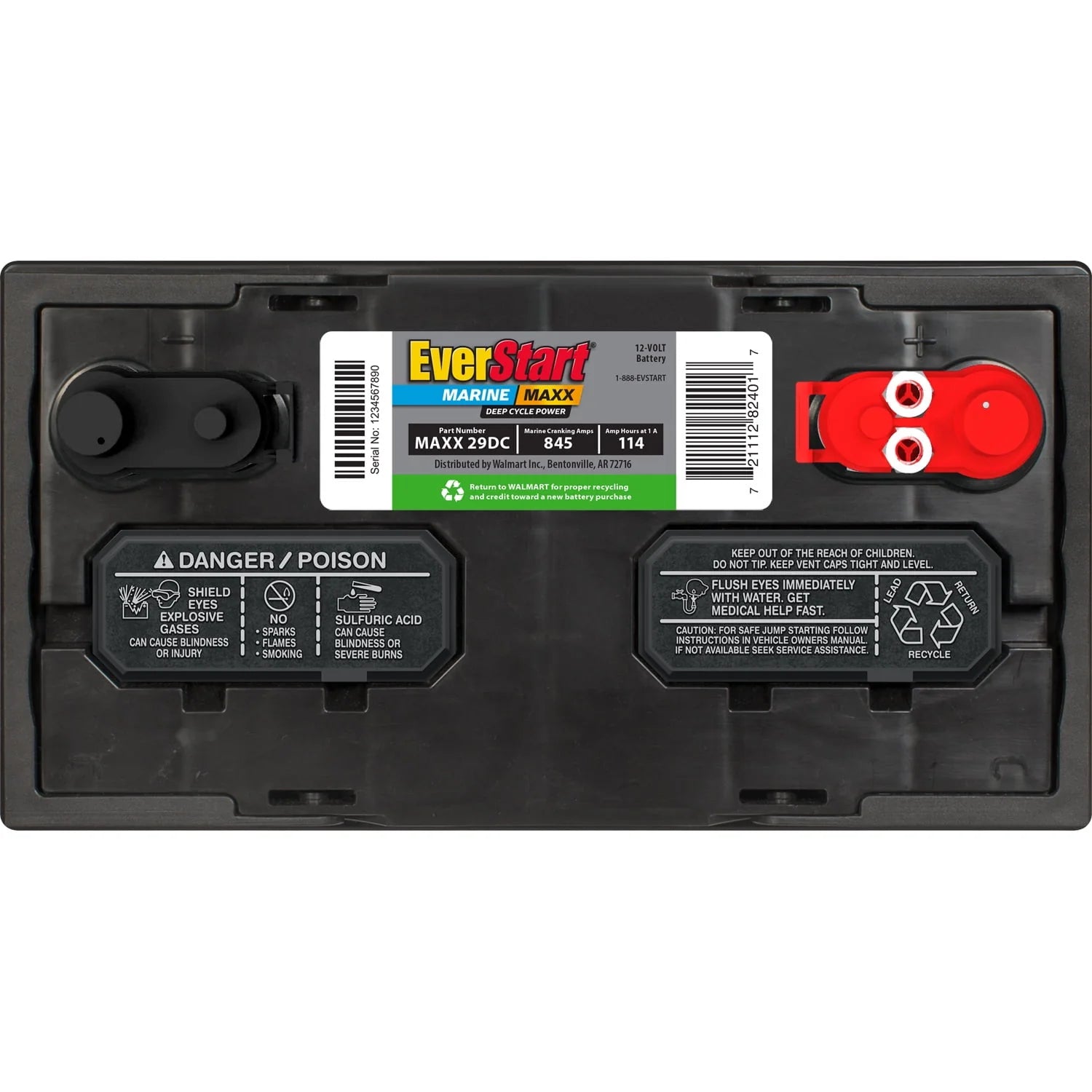 Group Size 29DC 12 Volt 845 CCA Marine Battery Z7963