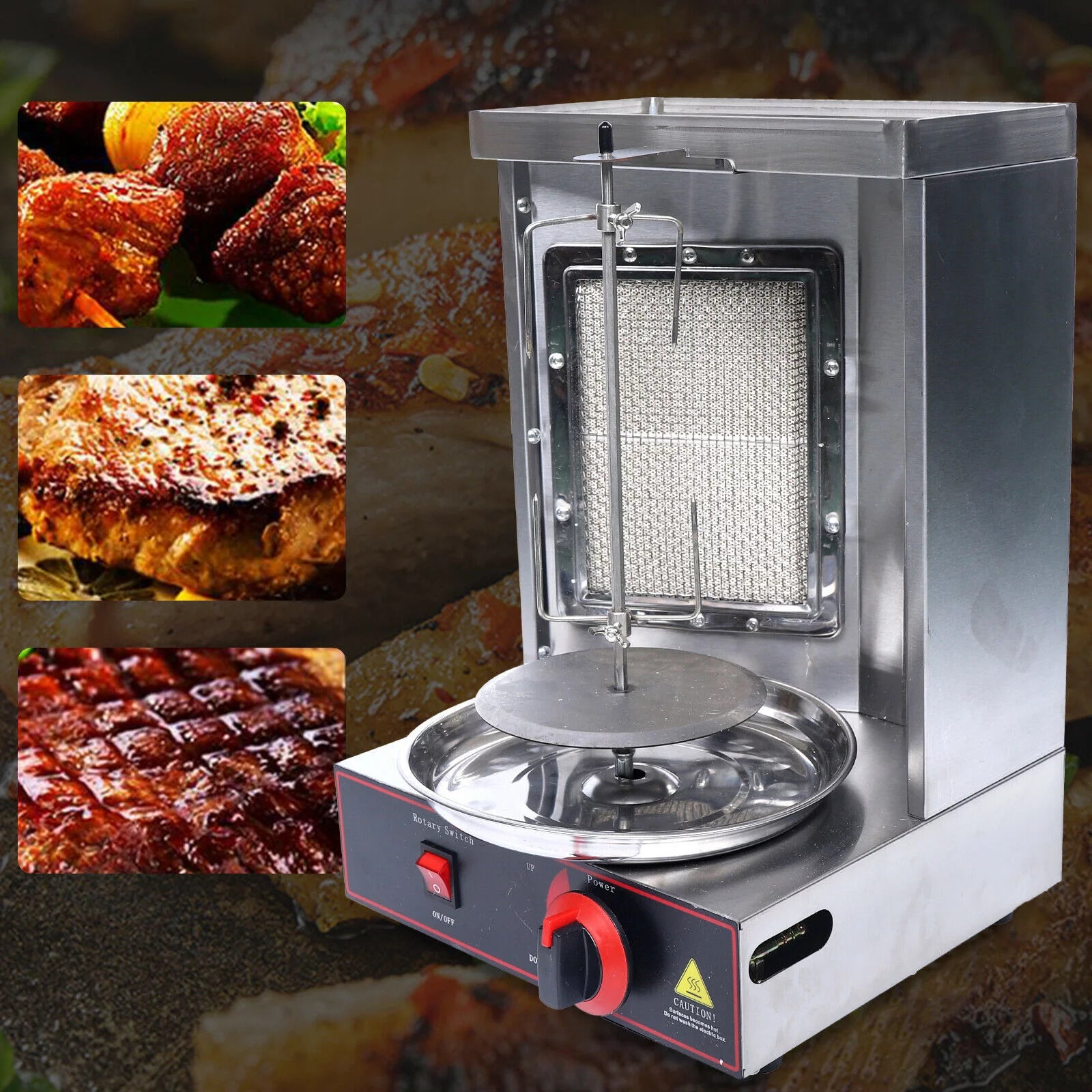 Smokeless Vertical BBQ Rotisserie Broiler X58462