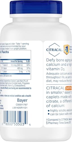 200 Caplets Calcium Citrate with Vitamin D3 (Pack of 3) T292663