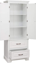 White Bathroom Storage Linen Cabinet Z1793