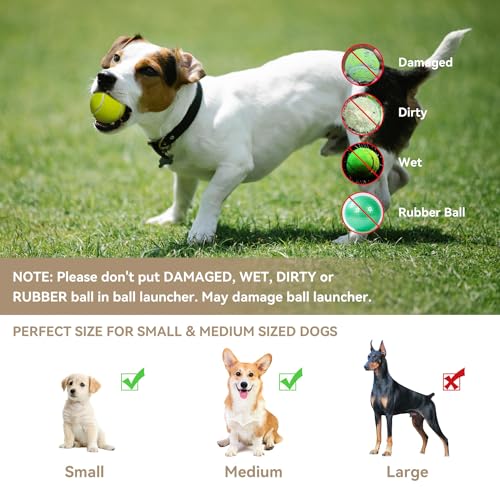 Automatic Dog Ball Thrower Launcher with 12 PCS Tennis Balls, Green K4216