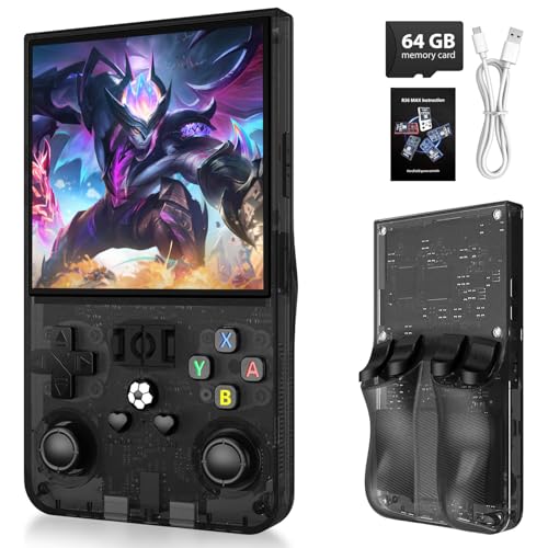 Retro Handheld Game Console with 64G Built-in 18000+ Classic Games, 4.0" IPS Screen (Black) P94822