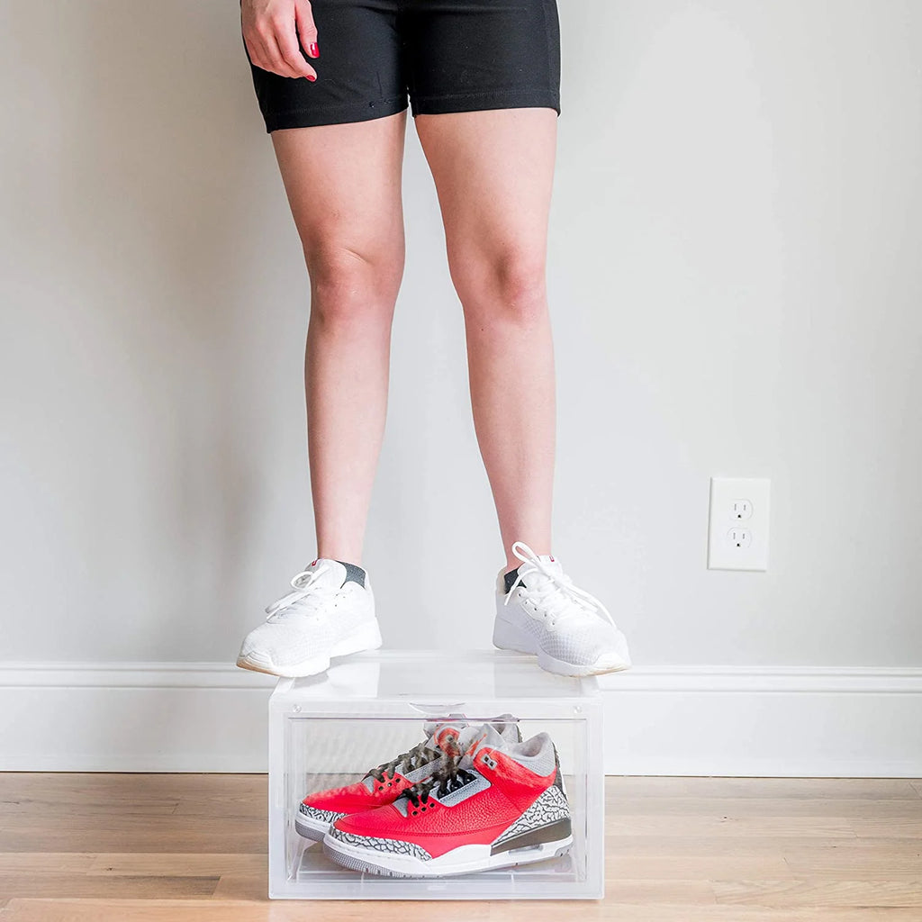 Clear Plastic Stackable Shoe Storage Box (PACK OF 2) E596