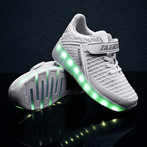 LED Light Up Roller Skate Shoes with Wheels USB Rechargeable Shoes X48126