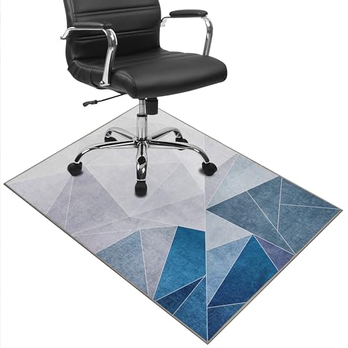 Black Blue 36"x48" Desk Chair Mat L688332