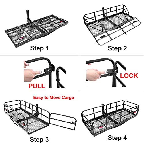 500 Lbs Heavy Duty Folding Cargo Carrier 60" x 24" x 14.4" G435