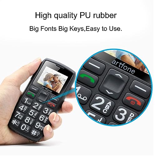 Black Big Button Cell Phone Unlocked LTE P756