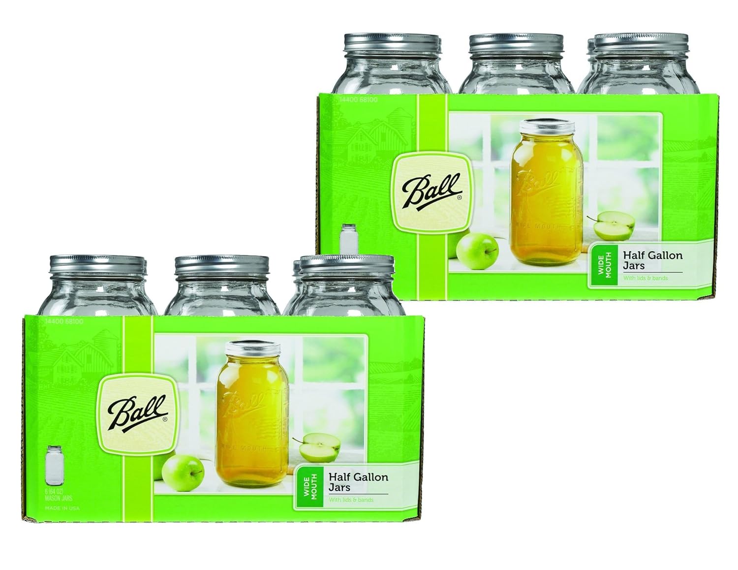 64 ounce Wide Mouth Jar, Set of 12 E4006