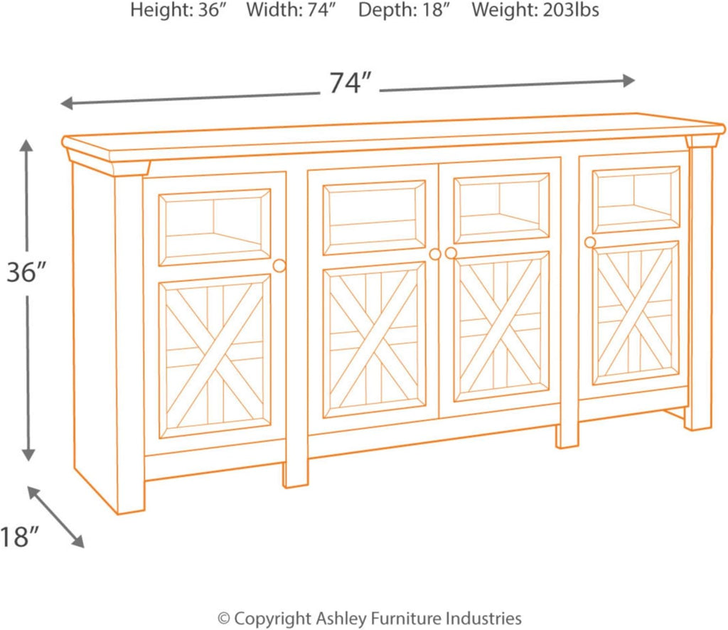 Whitewash Farmhouse TV Stand Z502