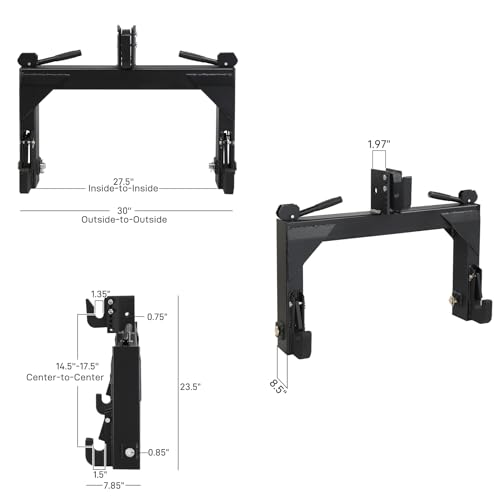 Black 27.5" Quick Hitch for Category 1 & 2 Tractors T2113